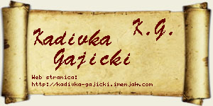Kadivka Gajicki vizit kartica